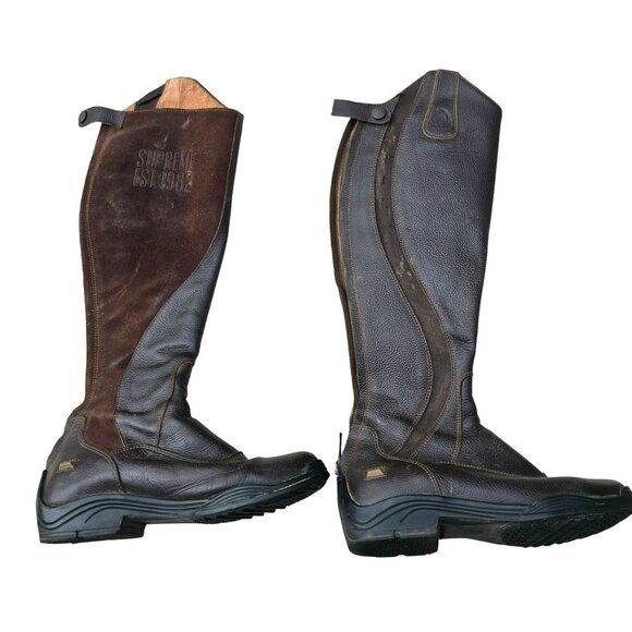 Brogini Supreme Long Leather Riding Boots Size 37, 44.5, 44 Brown JJ4108 - Picture 2 of 16